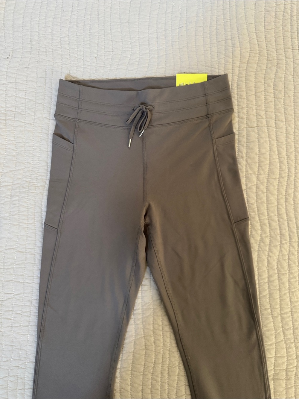 all in motion Olive Gray High-Rise Leggings with Side Pockets